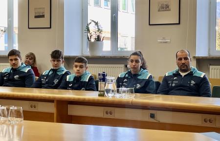 Z desne trener, predsednik DBV Vlatko Nikolov, Naca Veber Nikolov, Žiga Kraker, Matevž Pečolar, Tit Štruc